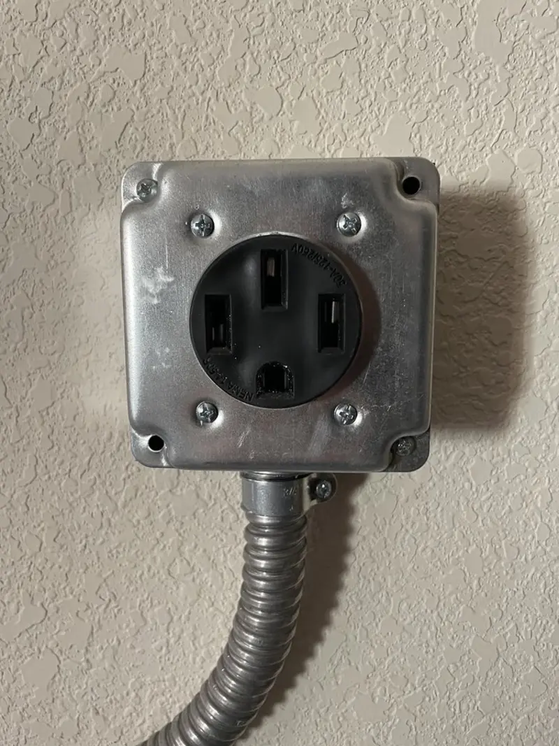 NEMA 14-50 outlet installed for Smart Home Electrical in Saco